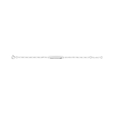 Gourmette bébé en argent rhodié