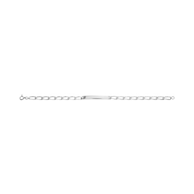Gourmette maille cheval 3mm en argent rhodié poli