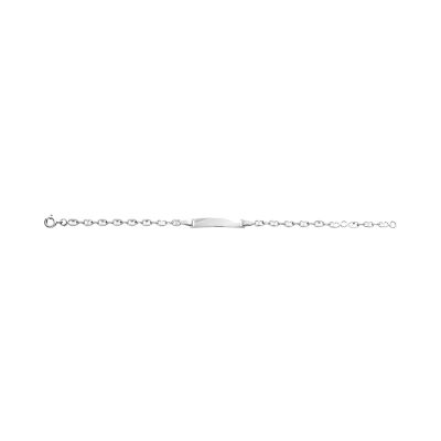 Gourmette bébé en argent rhodié