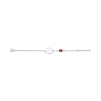 Gourmette bébé en argent rhodié