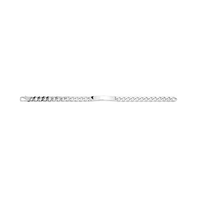 Gourmette en argent rhodié