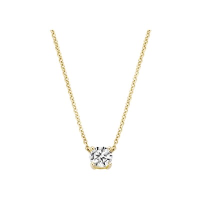 Collier Blush en or jaune et zircon