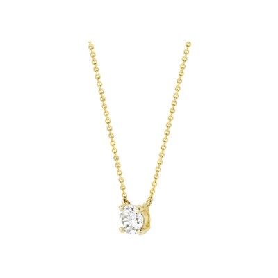Collier Blush en or jaune et zircon