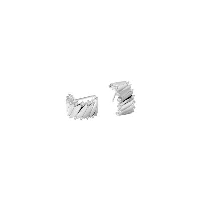 Boucles d'oreilles Murat Minuit en argent rhodié et oxyde de zirconium