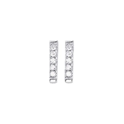 Boucles d'oreilles en argent rhodié et oxydes de zirconium