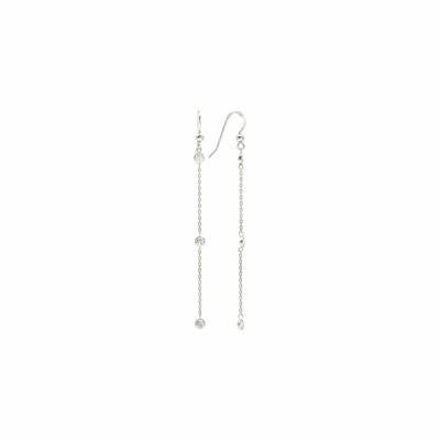 Boucles d'oreilles Murat en argent et oxyde de zirconium