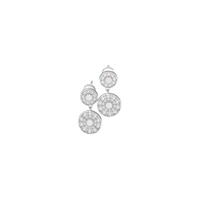 Boucles d'oreilles Murat Plein Soleil en argent rhodié et oxydes de zirconium
