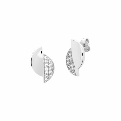 Boucles d'oreilles Murat en argent et oxydes de zirconium