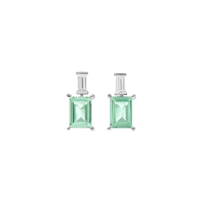 Boucles d'oreilles Murat Les Intemporels en argent rhodié et oxydes de zirconium