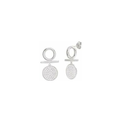 Boucles d'oreilles Murat en argent et oxyde de zirconium