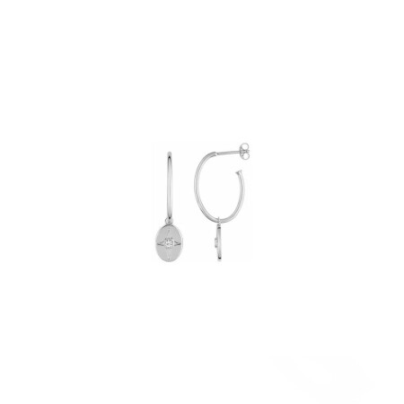 Boucles d'oreilles Murat en argent et oxyde de zirconium