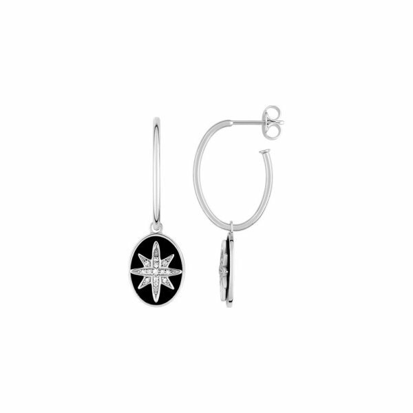 Boucles d'oreilles Murat en argent et oxyde de zirconium