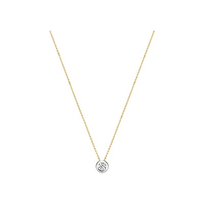 Collier Blush en or jaune et zircon