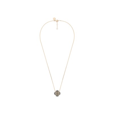 Collier Morganne Bello Victoria Diamants en or rose, quartz fumé et diamants