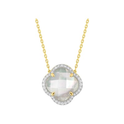 Collier Morganne Bello Victoria Diamants en or jaune, nacre et diamants