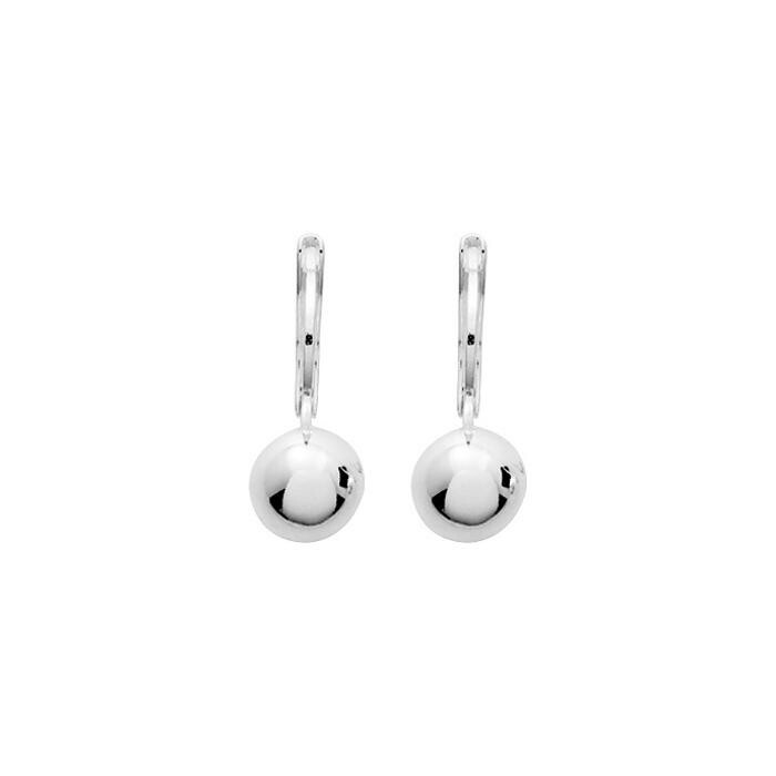 Boucles d'oreilles dormeuses en argent rhodié