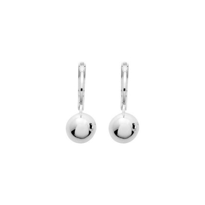 Boucles d'oreilles dormeuses en argent rhodié