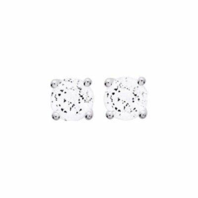 Boucles d'oreilles en argent rhodié et oxyde de zirconium