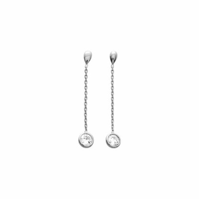 Boucles d'oreilles en argent et oxyde de zirconium