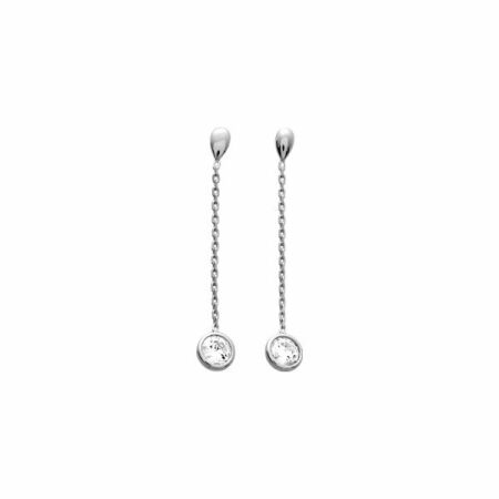 Boucles d'oreilles en argent et oxyde de zirconium