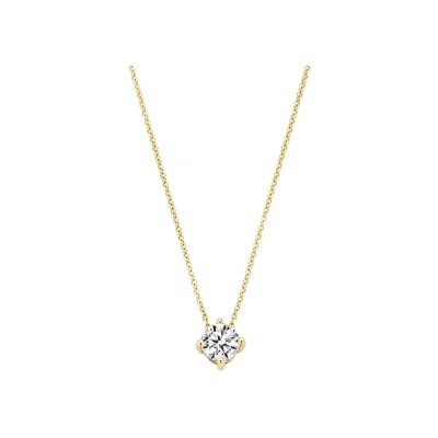 Collier Blush en or jaune et zircon