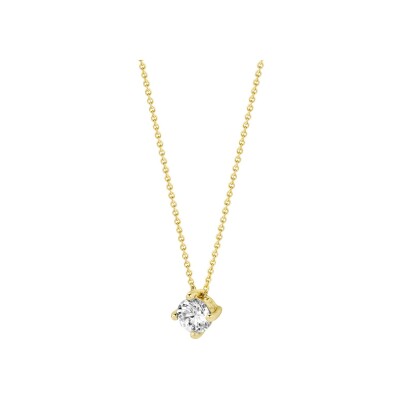Collier Blush en or jaune et zircon