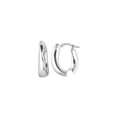 Boucles d'oreilles en argent rhodié