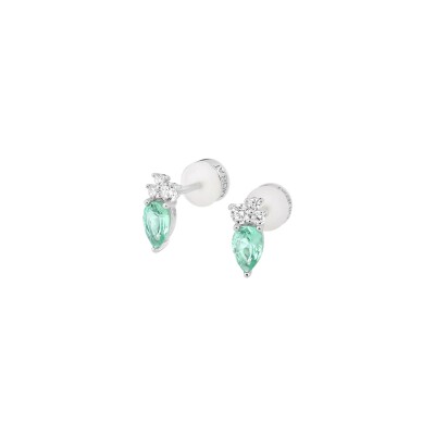 Boucles d'oreilles Murat Twist en argent et oxude de zirconium