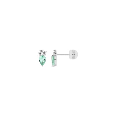 Boucles d'oreilles Murat Twist en argent et oxude de zirconium
