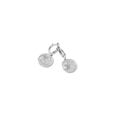 Boucles d'oreilles Murat Le Trésor en argent rhodié