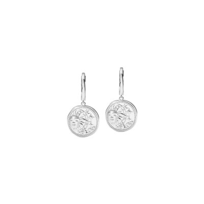 Boucles d'oreilles Murat Le Trésor en argent rhodié