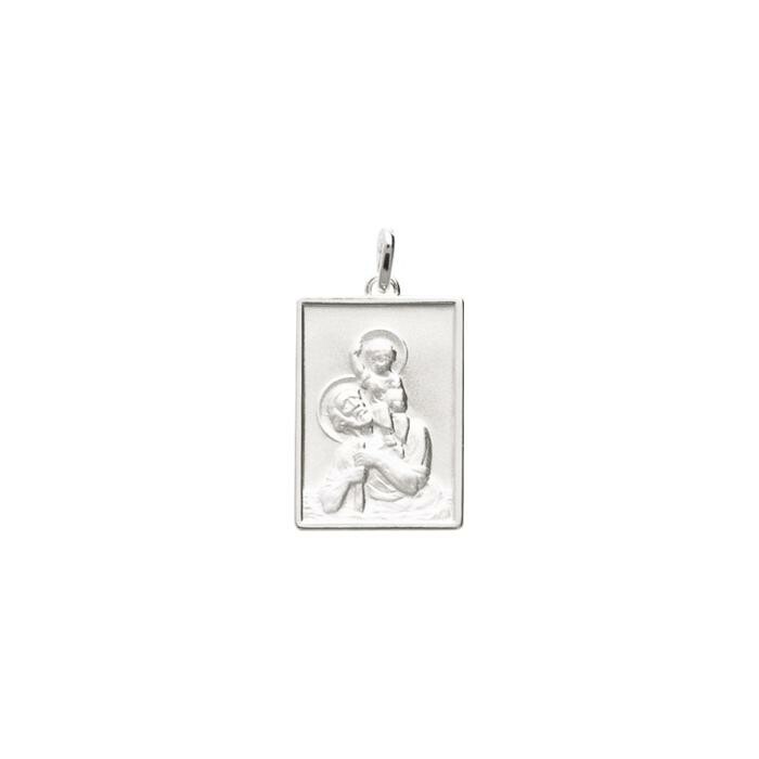 Médaille St Christophe en argent rhodié