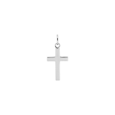 Pendentif croix en argent rhodié
