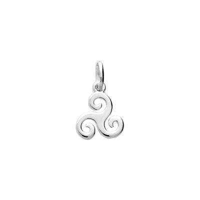 Pendentif croix basque en argent rhodié
