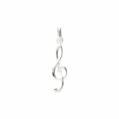 Pendentif clef de sol en argent