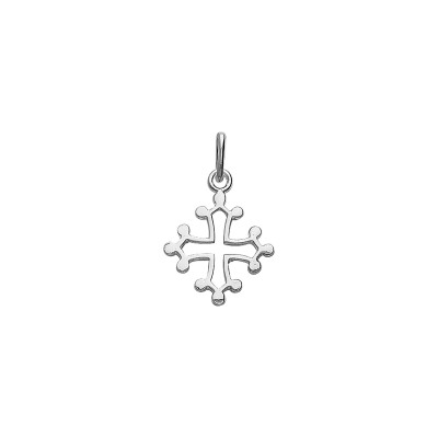 Pendentif croix occitane en argent rhodié