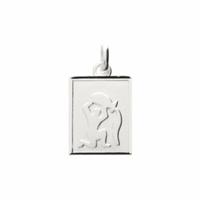 Pendentif zodiaque "Verseau" en argent