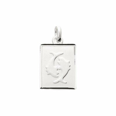 Pendentif zodiaque "Poisson" en argent