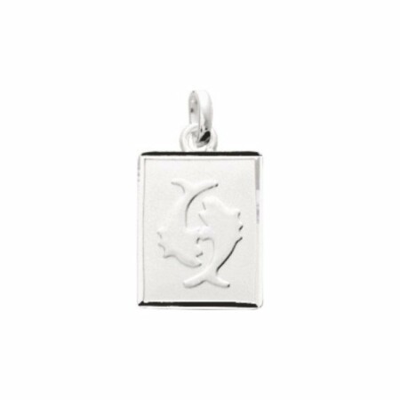 Pendentif zodiaque "Poisson" en argent