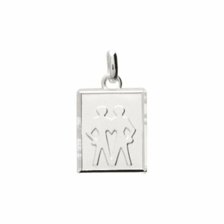 Pendentif zodiaque "Gémeaux" en argent