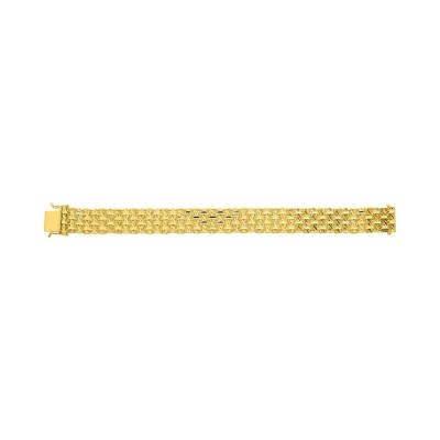 Chaîne paillasson en or jaune, 20cm