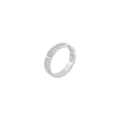 Bague Murat Les Pavés en argent rhodié et oxyde de zirconium