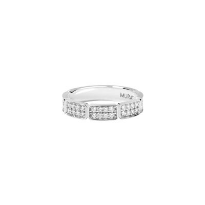 Bague Murat Les Pavés en argent rhodié et oxyde de zirconium