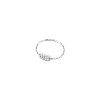 Bague Murat Les Pavés en argent rhodié et oxyde de zirconium