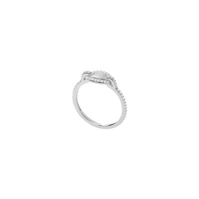 Bague Murat Café Lumière en argent rhodié et oxyde de zirconium
