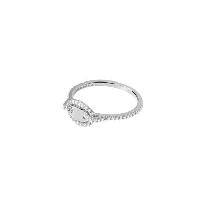 Bague Murat Café Lumière en argent rhodié et oxyde de zirconium