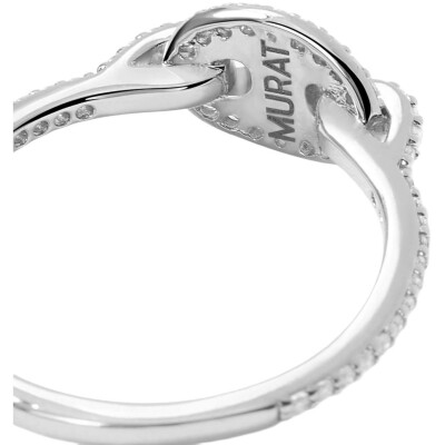 Bague Murat Café Lumière en argent rhodié et oxyde de zirconium