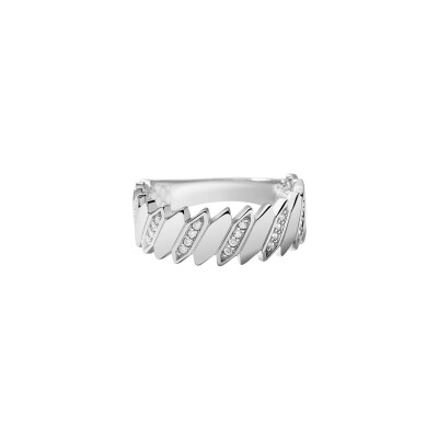 Bague Murat Minuit en argent rhodié et oxyde de zirconium