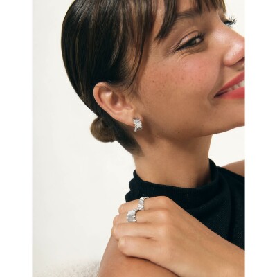 Bague Murat Minuit en argent rhodié et oxyde de zirconium