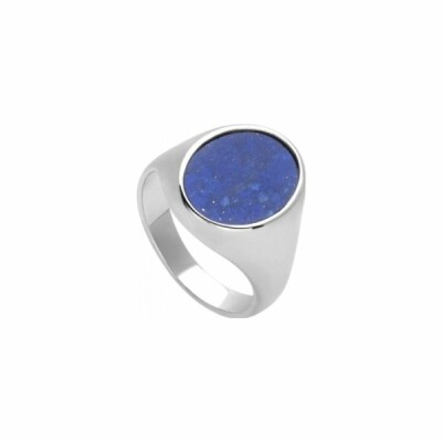 Chevalière Murat Royale en argent et lapis lazuli